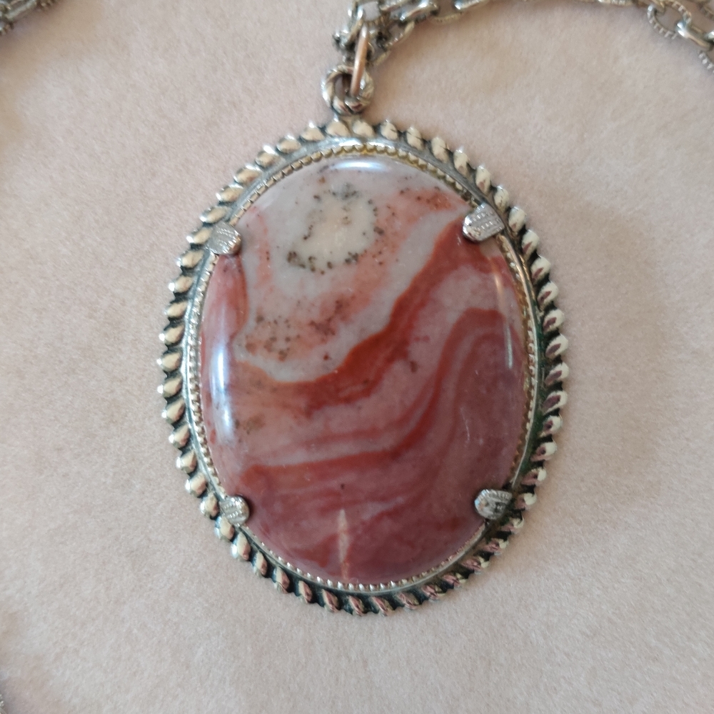 Vintage rhodochrosite healing necklace - Picture 7 of 16